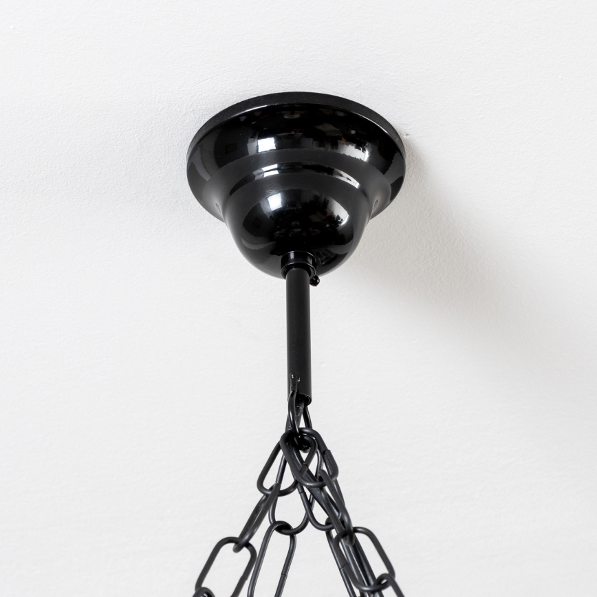 Brilagi - Suspension chaîne QUEEN 4xE14/40W/230V hêtre