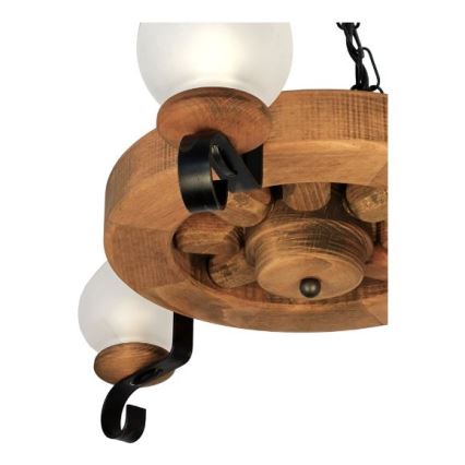 Brilagi - Suspension chaîne ROATA 3xE14/40W/230V hêtre