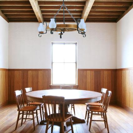 Brilagi - Suspension chaîne ROATA 5xE14/40W/230V hêtre