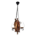 Brilagi - Suspension chaîne TIMONA 2xE14/40W/230V hêtre/noyer