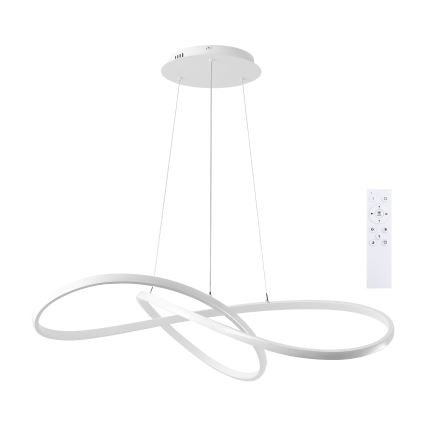Brilagi - suspension LED dimmable sur câble INFINITY LED/80W/230V 3000-6000K 80x80 cm blanche + télécommande