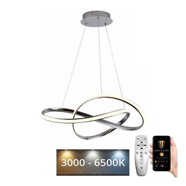 Brilagi - Suspension filaire à intensité variable COSMOWAVE LED/70W/230V chrome + Télécommande