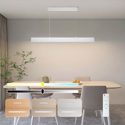 Brilagi - Suspension filaire à intensité variable SLIMLINE LED/40W/230V 3000-6000K blanc + Télécommande