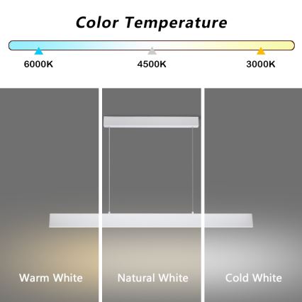 Brilagi - Suspension filaire à intensité variable SLIMLINE LED/40W/230V 3000-6000K blanc + Télécommande