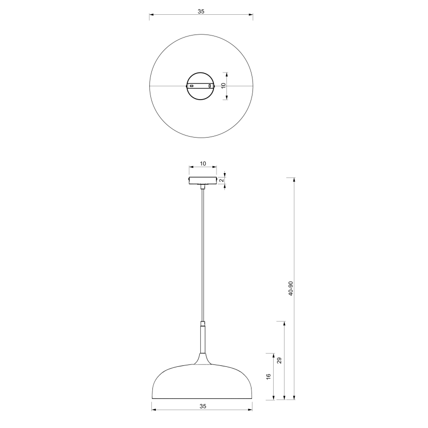 Brilagi - Suspension filaire ABRAHAM 1xE27/60W/230V d. 35 cm beige