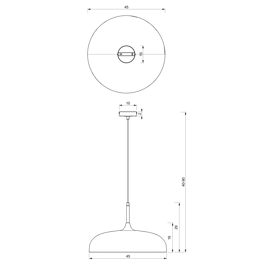 Brilagi - Suspension filaire ABRAHAM 1xE27/60W/230V d. 45 cm beige