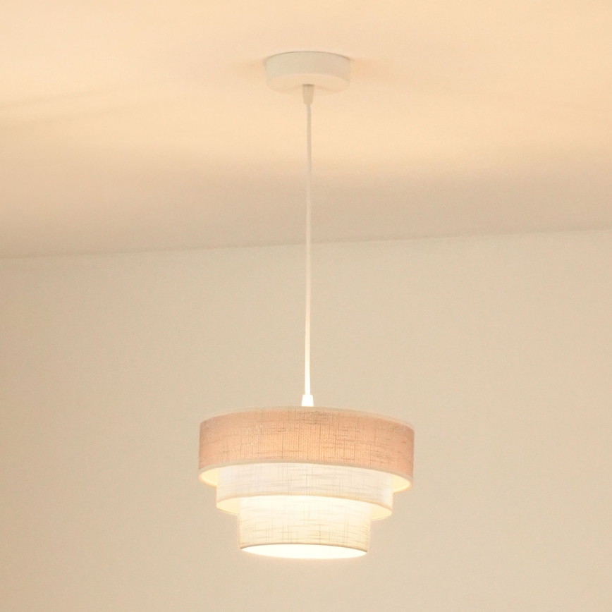 Brilagi - Suspension filaire ALASKA LUNETA 1xE27/15W/230V d. 25 cm gris/crème