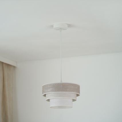Brilagi - Suspension filaire ALASKA LUNETA 1xE27/15W/230V d. 25 cm gris/crème