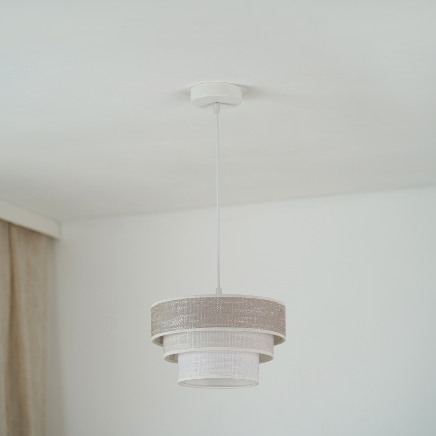 Brilagi - Suspension filaire ALASKA LUNETA 1xE27/15W/230V d. 25 cm gris/crème