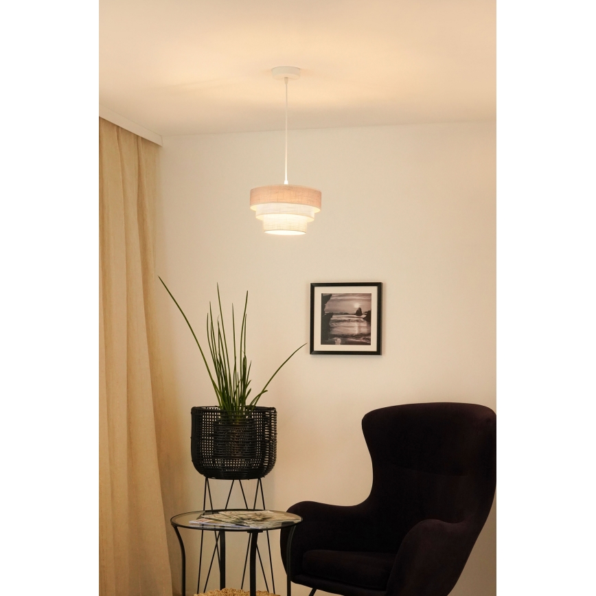 Brilagi - Suspension filaire ALASKA LUNETA 1xE27/15W/230V d. 25 cm gris/crème