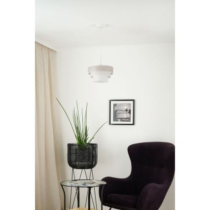 Brilagi - Suspension filaire ALASKA LUNETA 1xE27/15W/230V d. 25 cm gris/crème