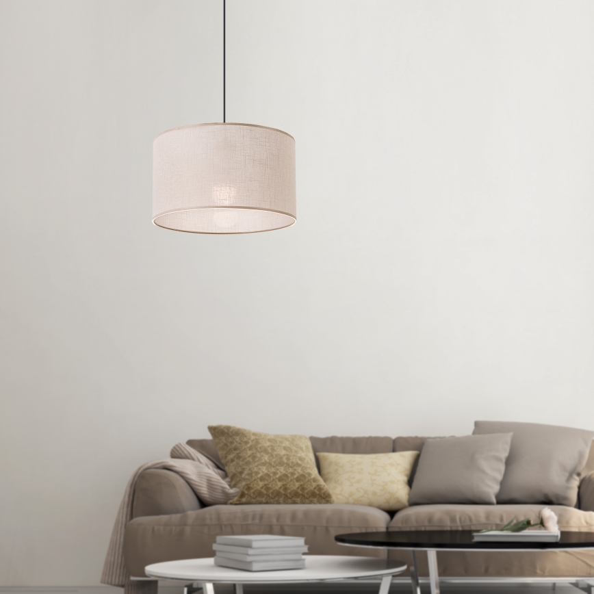 Brilagi - Suspension filaire ANTHONY 1xE27/60W/230V chêne/beige