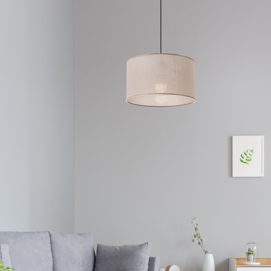 Brilagi - Suspension filaire ANTHONY 1xE27/60W/230V chêne/beige