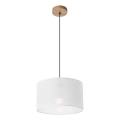 Brilagi - Suspension filaire ANTHONY 1xE27/60W/230V chêne/blanc