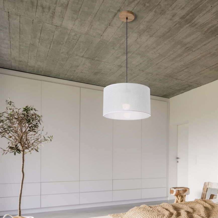 Brilagi - Suspension filaire ANTHONY 1xE27/60W/230V chêne/blanc