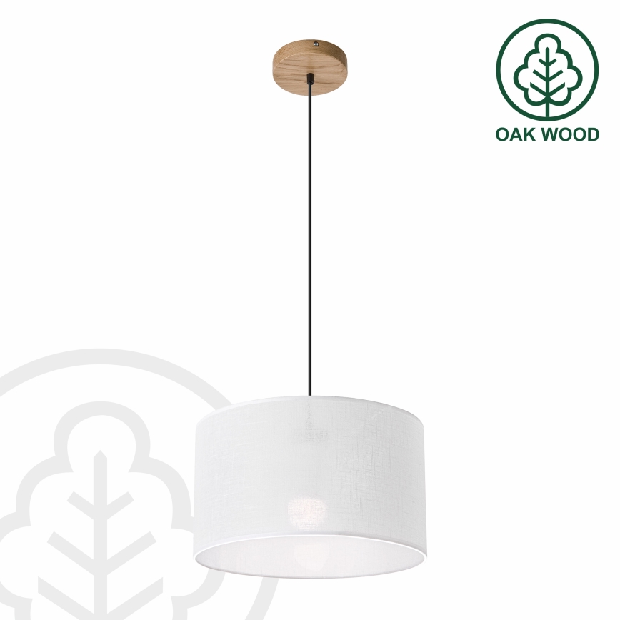 Brilagi - Suspension filaire ANTHONY 1xE27/60W/230V chêne/blanc