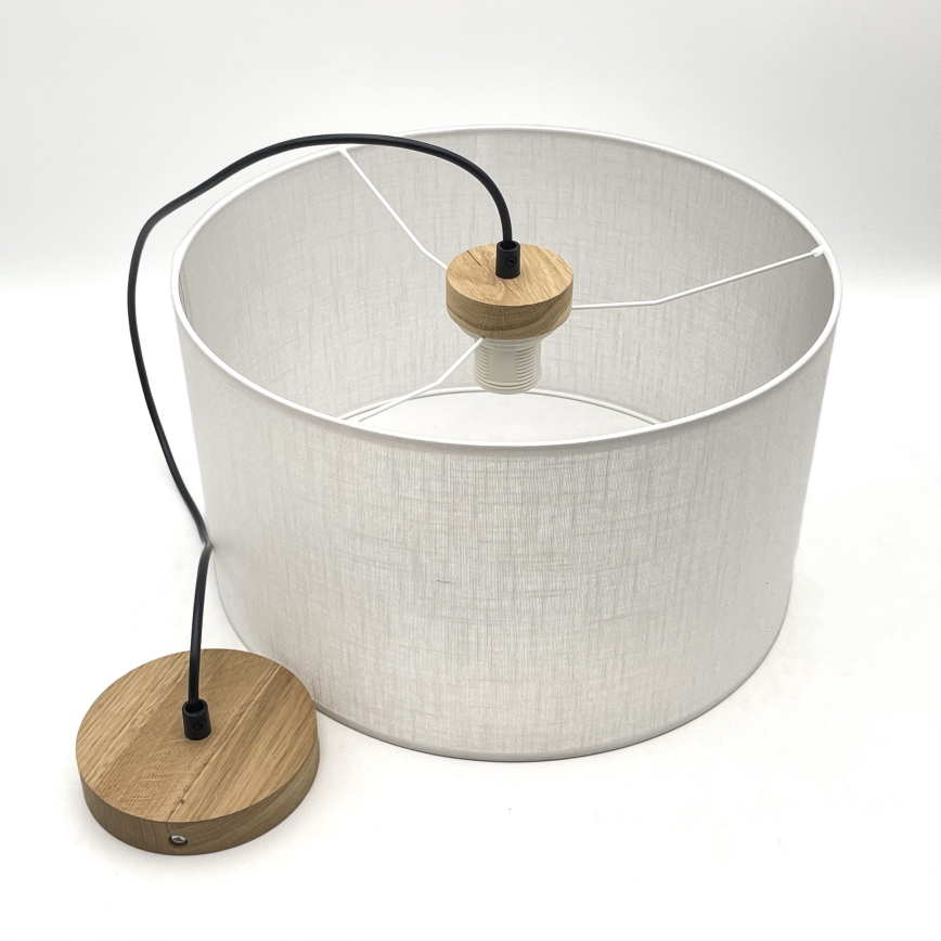 Brilagi - Suspension filaire ANTHONY 1xE27/60W/230V chêne/blanc