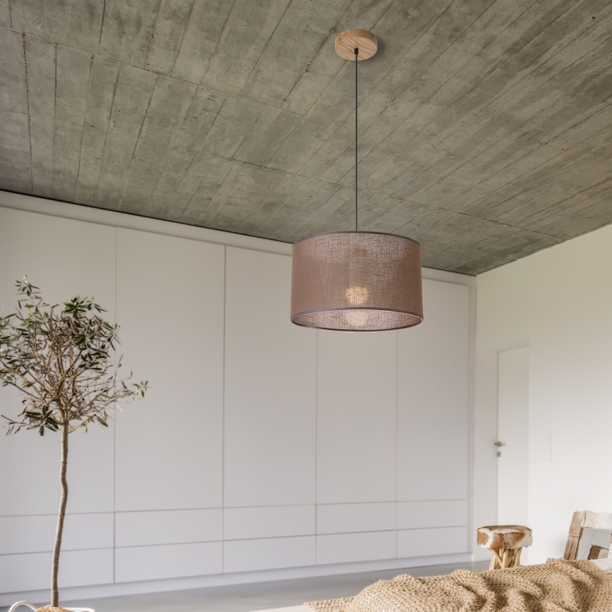 Brilagi - Suspension filaire ANTHONY 1xE27/60W/230V chêne/marron
