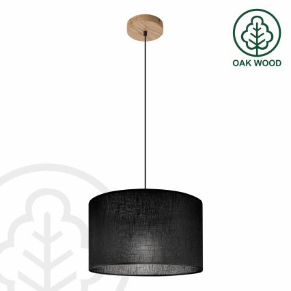 Brilagi - Suspension filaire ANTHONY 1xE27/60W/230V chêne/noir