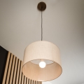 Brilagi - Suspension filaire ANTHONY 1xE27/60W/230V chêne noyer/beige