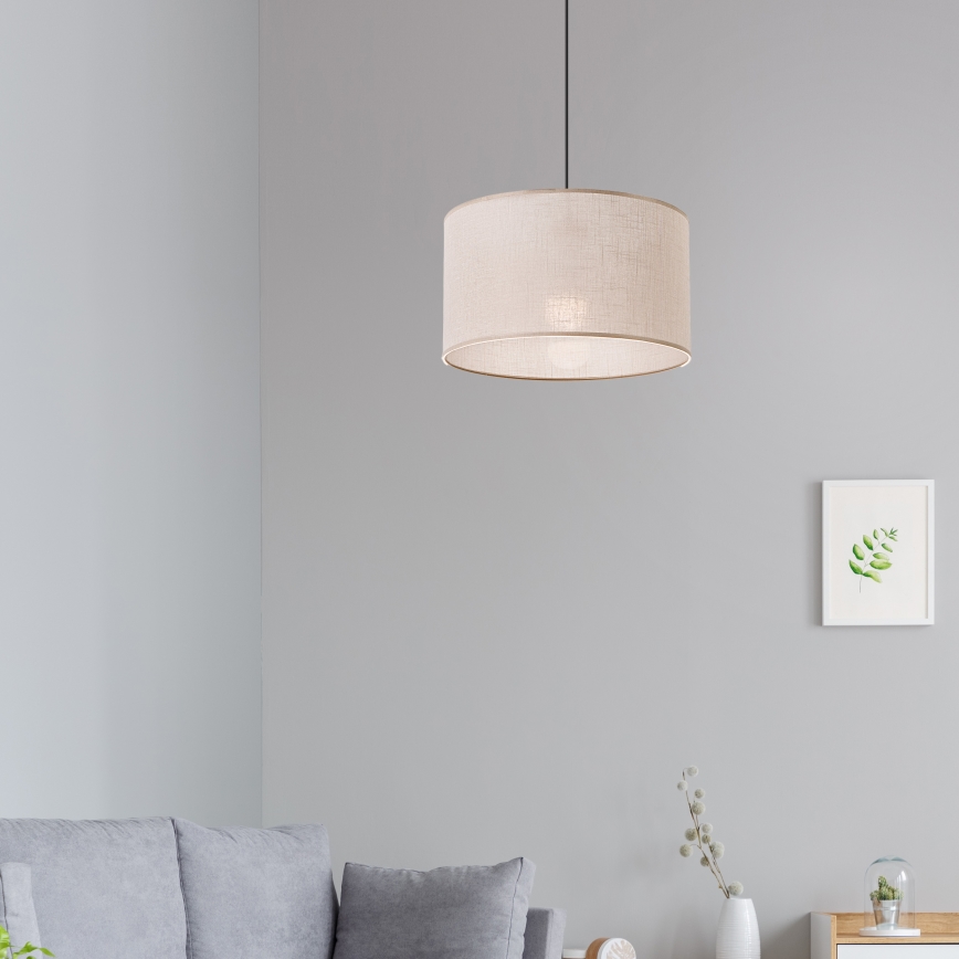 Brilagi - Suspension filaire ANTHONY 1xE27/60W/230V chêne noyer/beige