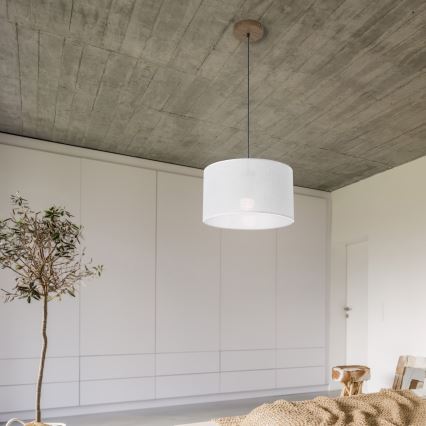 Brilagi - Suspension filaire ANTHONY 1xE27/60W/230V chêne noyer/blanc