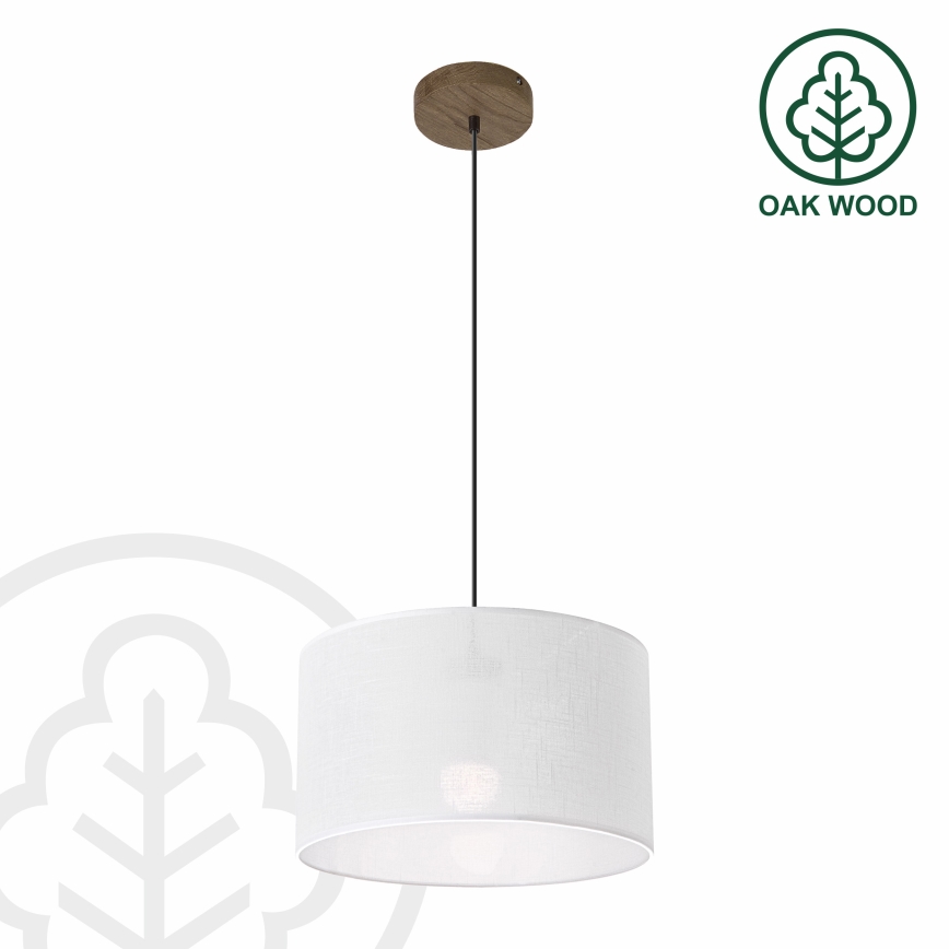 Brilagi - Suspension filaire ANTHONY 1xE27/60W/230V chêne noyer/blanc