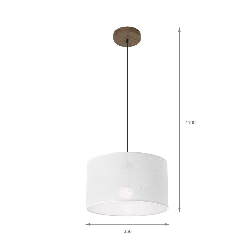 Brilagi - Suspension filaire ANTHONY 1xE27/60W/230V chêne noyer/blanc