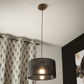 Brilagi - Suspension filaire ANTHONY 1xE27/60W/230V chêne noyer/noir