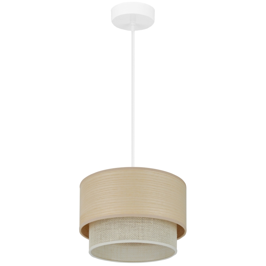 Brilagi - Suspension filaire ARIZONA BOHO 1xE27/15W/230V d. 25 cm beige/blanc