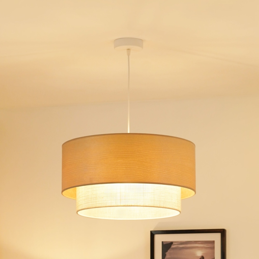 Brilagi - Suspension filaire ARIZONA BOHO 1xE27/15W/230V d. 45 cm beige/blanc