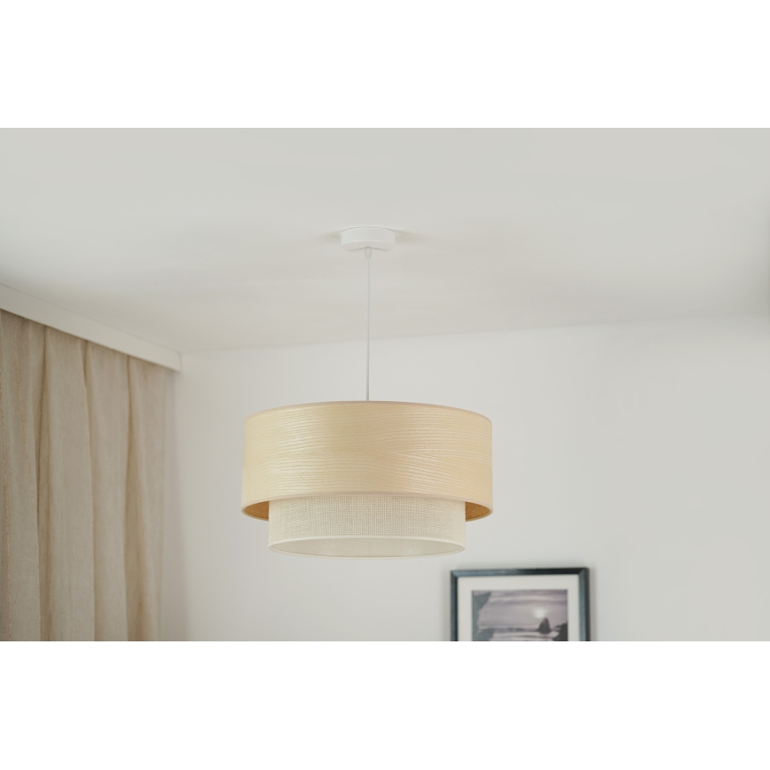 Brilagi - Suspension filaire ARIZONA BOHO 1xE27/15W/230V d. 45 cm beige/blanc
