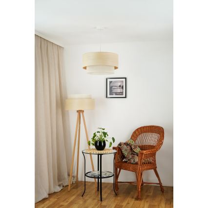 Brilagi - Suspension filaire ARIZONA BOHO 1xE27/15W/230V d. 45 cm beige/blanc