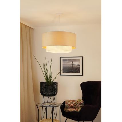 Brilagi - Suspension filaire ARIZONA BOHO 1xE27/15W/230V d. 60 cm beige/blanc