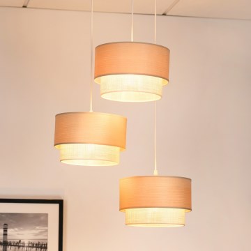 Brilagi - Suspension filaire ARIZONA BOHO 3xE27/15W/230V beige/blanc