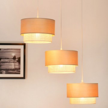 Brilagi - Suspension filaire ARIZONA BOHO 3xE27/15W/230V beige/blanc