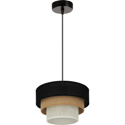 Brilagi - Suspension filaire ASPEN LUNETA 1xE27/15W/230V d. 25 cm noir/beige/crème
