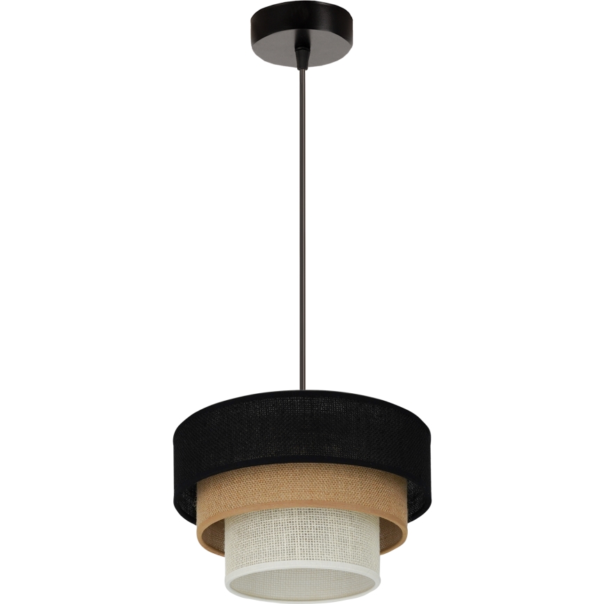 Brilagi - Suspension filaire ASPEN LUNETA 1xE27/15W/230V d. 25 cm noir/beige/crème