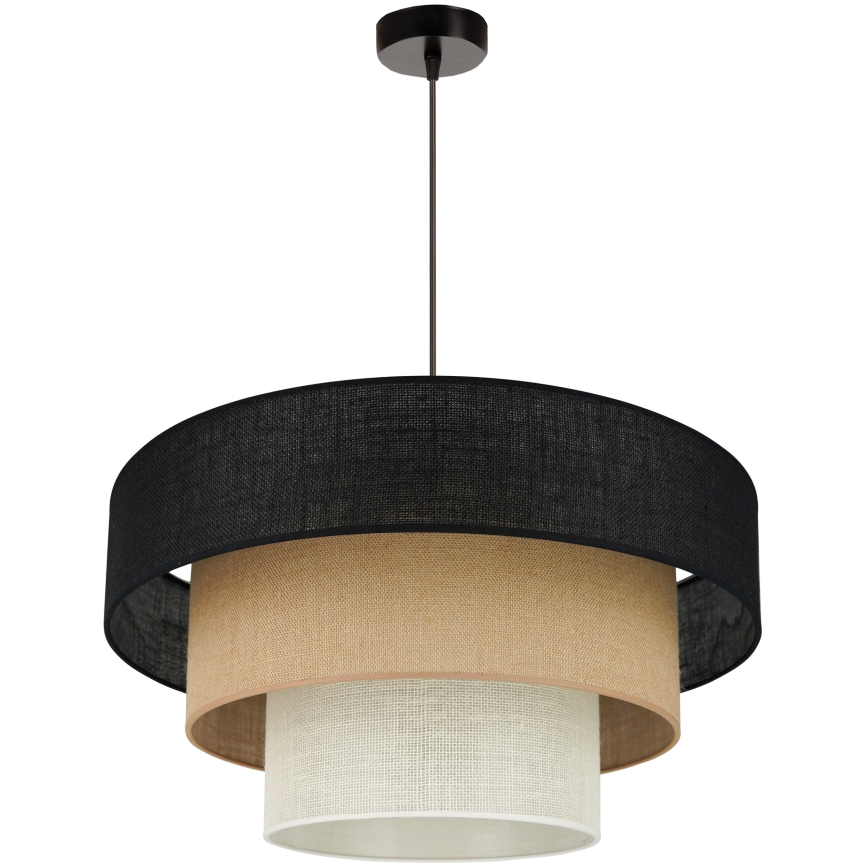 Brilagi - Suspension filaire ASPEN LUNETA 1xE27/15W/230V d. 60 cm noir/beige/crème