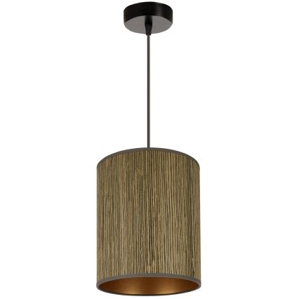 Brilagi - Suspension filaire BOSTON ROLLER 1xE27/15W/230V d. 21 cm paille marron/doré