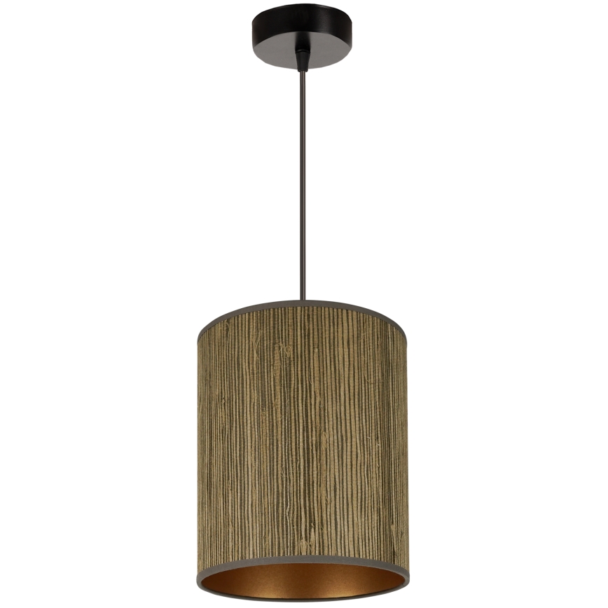 Brilagi - Suspension filaire BOSTON ROLLER 1xE27/15W/230V d. 21 cm paille marron/doré