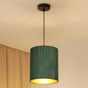 Brilagi - Suspension filaire BOSTON ROLLER 1xE27/15W/230V d. 21 cm paille vert/doré