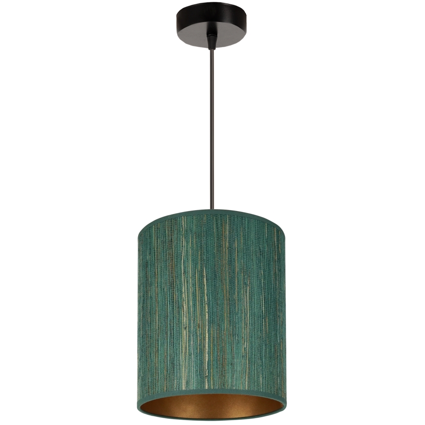 Brilagi - Suspension filaire BOSTON ROLLER 1xE27/15W/230V d. 21 cm paille vert/doré