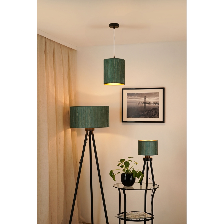 Brilagi - Suspension filaire BOSTON ROLLER 1xE27/15W/230V d. 21 cm paille vert/doré