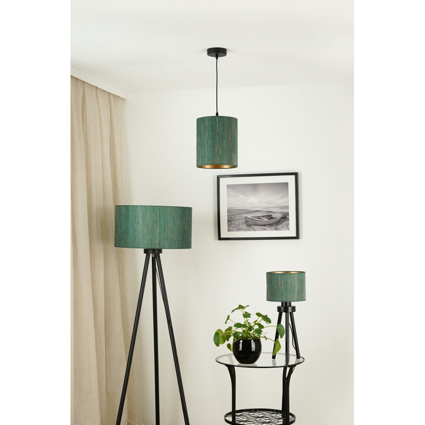Brilagi - Suspension filaire BOSTON ROLLER 1xE27/15W/230V d. 21 cm paille vert/doré