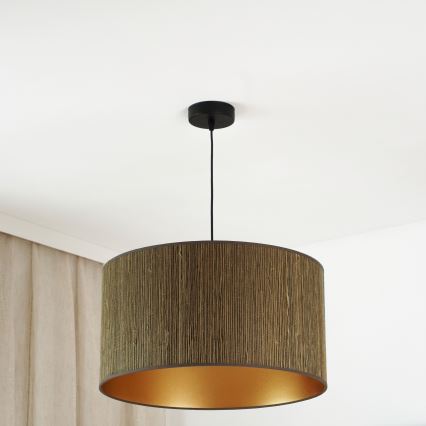 Brilagi - Suspension filaire BOSTON ROLLER 1xE27/15W/230V d. 45 cm paille marron/doré