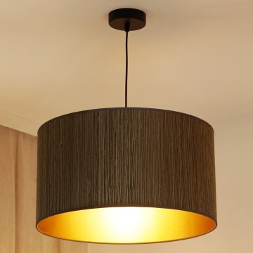 Brilagi - Suspension filaire BOSTON ROLLER 1xE27/15W/230V d. 45 cm paille marron/doré