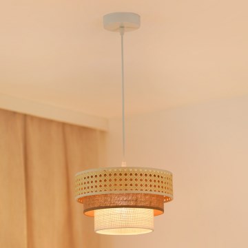 Brilagi - Suspension filaire CEDAR LUNETA 1xE27/15W/230V d. 25 cm beige/marron/crème