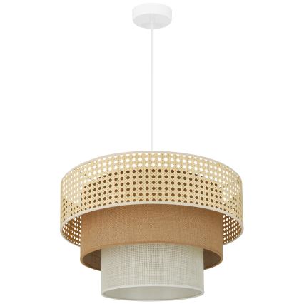 Brilagi - Suspension filaire CEDAR LUNETA 1xE27/15W/230V d. 45 cm beige/marron/crème