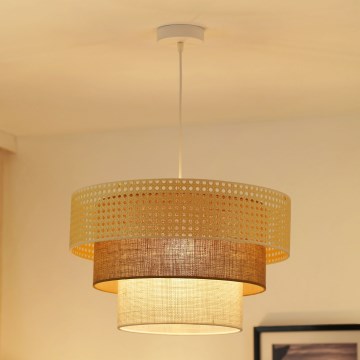 Brilagi - Suspension filaire CEDAR LUNETA 1xE27/15W/230V d. 45 cm beige/marron/crème
